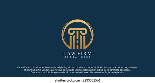 Law logo design illutrasion icon vector template