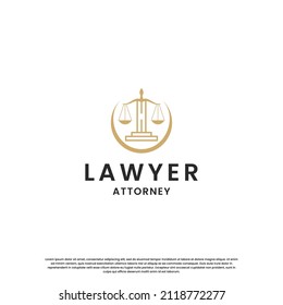 law logo design. lawyer, attorney logo template.