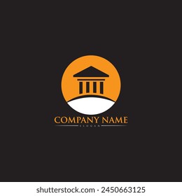 Law logo design for lawyer office with house icon and  template