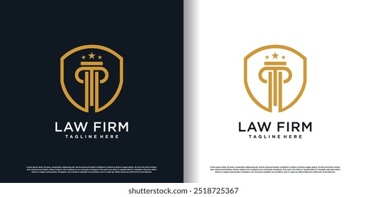 Logo Design mit einfachem und frischem Konzept Premium Vektor