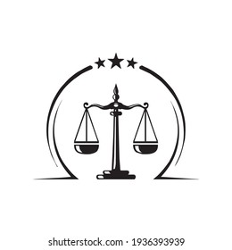 Law logo design vector template