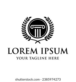 Law logo designs. University and academy vector logo, icon for high school education graduates. Vector Logo Template