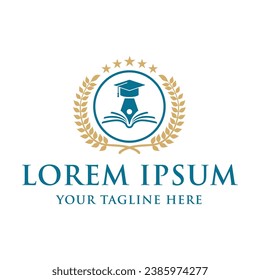 Law logo designs. University and academy vector logo, icon for high school education graduates. Vector Logo Template