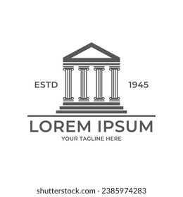 Law logo designs. University and academy vector logo, icon for high school education graduates. Vector Logo Template