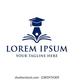 Law logo designs. University and academy vector logo, icon for high school education graduates. Vector Logo Template