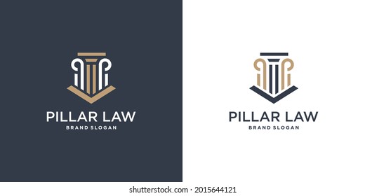 Elemento del logotipo de la ley con estilo único Vector Premium parte 3