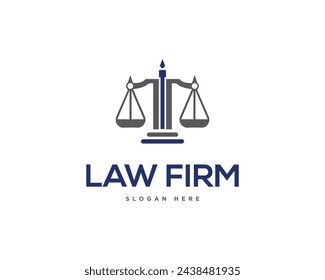 Law logo icon design inspiration vector template.