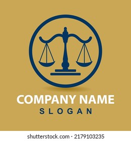 Law logo, icon design template