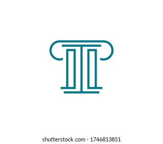 Law logo icon pillar vector justice 