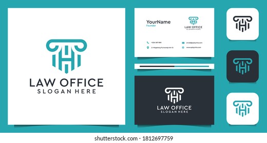 law logo illustration vector graphic in lineart style. Good for icon, brand, advertising, personal use, justice, lawyer, criminal, firm, and business card