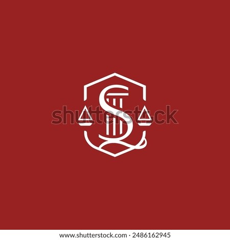 Law logo with letters S and L in vector.
