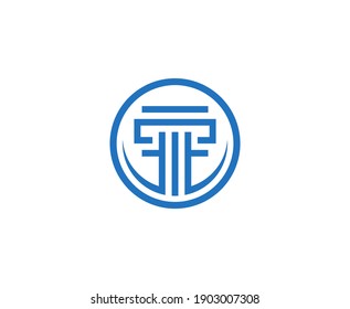Icono del vector del logo de la ley 