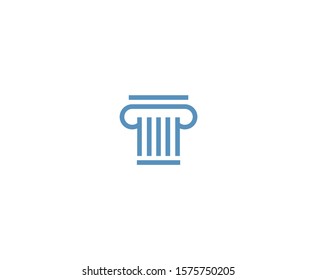 Law logo pillar vector icon 