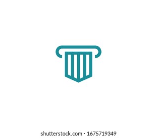 Icono vectorial del pilar de la ley 