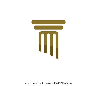 Law logo pillar vector icon firm 