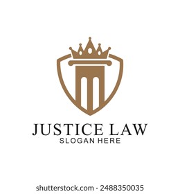 law logo with pillars of justice symbol concept, creative premium of lawyer and law office