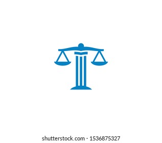Law logo scale vector icon 