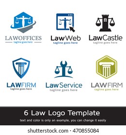 Law Logo Template Design Vector