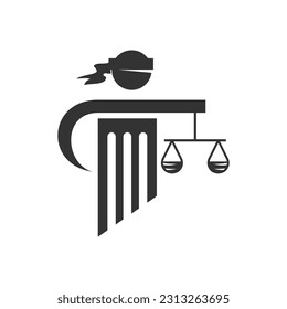 law logo template. Icon Illustration Brand Identity. Isolated and flat illustration. Vector graphic