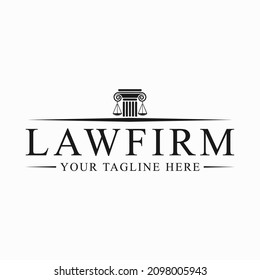 Law logo template. Justice Law Logo Template Vector Illustration design