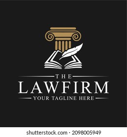 Plantilla del logotipo de la ley. Diseño de imagen vectorial de plantilla de logotipo de la ley de justicia