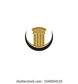 Diseño de icono vectorial de plantilla de logotipo de ley