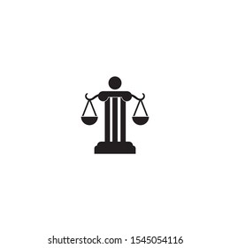 Law logo template vector icon design