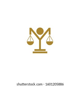Law logo template vector icon design