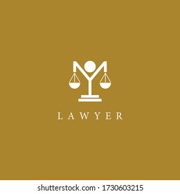 Diseño de icono vectorial de plantilla de logotipo de ley