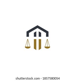 Law logo template vector icon design