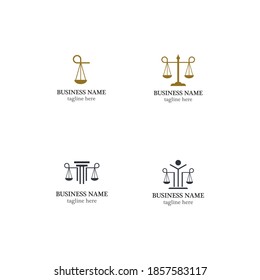 Law logo template vector icon design