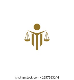 Law logo template vector icon design