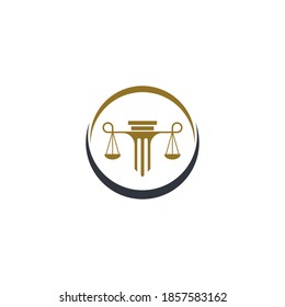 Diseño de icono vectorial de plantilla de logotipo de ley