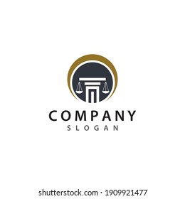 Law logo template vector icon design