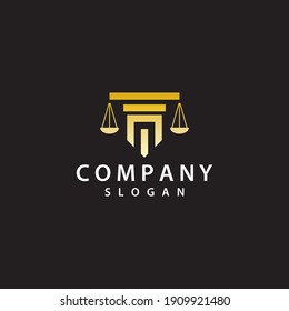 Law logo template vector icon design