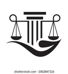 Diseño de icono vectorial de plantilla de logotipo de ley