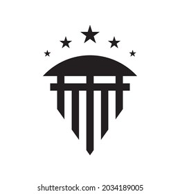 Law logo template vector icon design