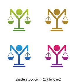 Law logo template vector icon set