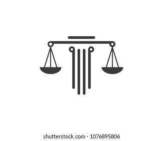 law logo vector icon template