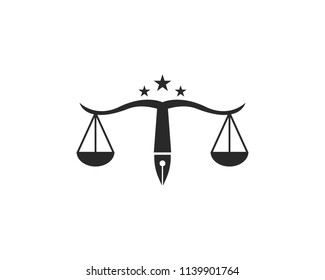 law logo vector icon template