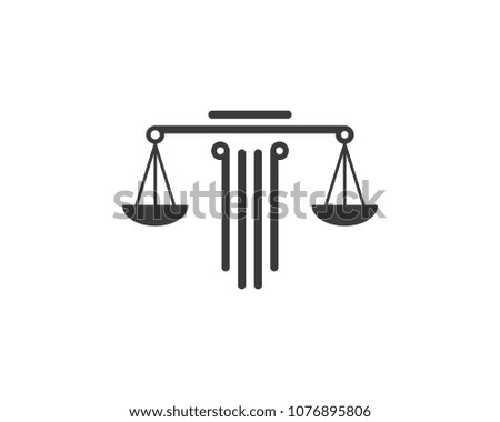 law logo vector icon template