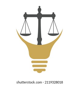 Law logo vector with judicial balance. Logo vector for law, court, justice services and firms.