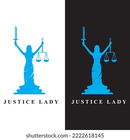 vector de logotipo de ley con plantilla de lema