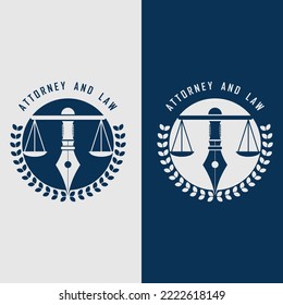 law logo vector with slogan template