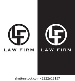 vector de logotipo de ley con plantilla de lema
