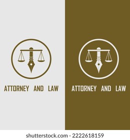 vector de logotipo de ley con plantilla de lema