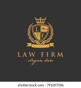 Law logo,legal logo,Law office logo collection. The judge, Law firm logo template, lawyer set of vintage labels, Luxury vintage crest logo, Vector logo template