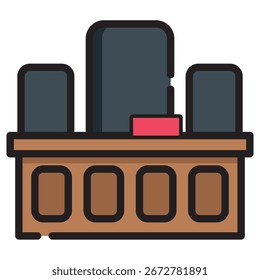 Icono moderno del Vector de la ley – Plantilla mínima del símbolo de la ilustración para el diseño móvil del UI del App del Web