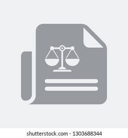 Law news - Flat and isolated vector eps illustration icon with minimal and modern design