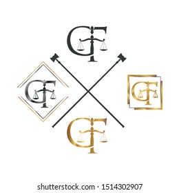 law office balance logo vector design